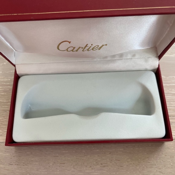 Vintage Cartier Sunglasses Eyeglass Hard Red Box case with pamphlets co712 - Picture 3 of 9